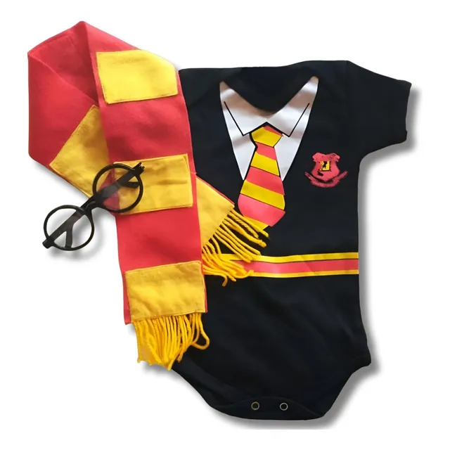 Body Bebê Harry Potter Tematico Mesversário Fantasia Oculos