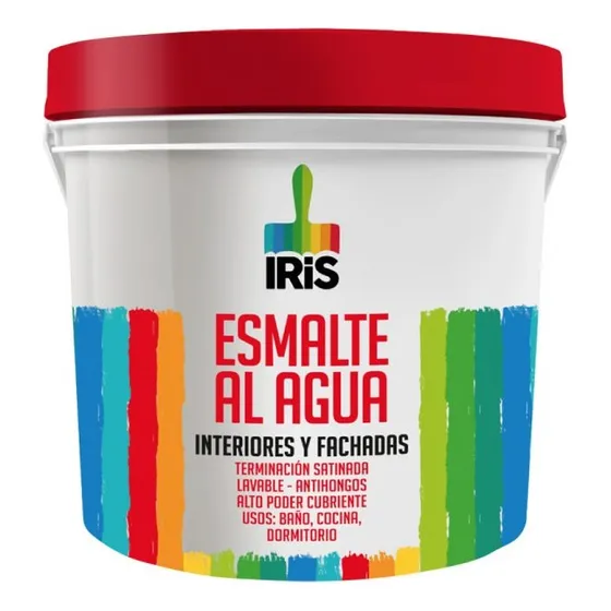 Iris Interior y Fachada esmalte al agua color amarillo crudo 3.78L