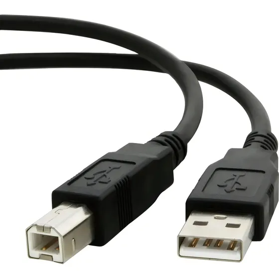 Cabo Para Impressora Usb 2.0 Epson Hp Canon 1,5 Metros Cor Preto