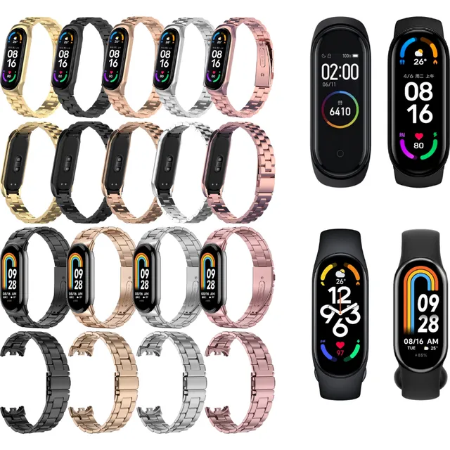 Correas De Acero Para Xiaomi Mi Band 4/5/6/7/8/9/etc