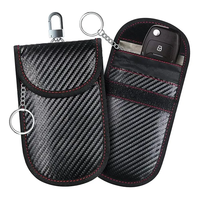 2 Bolsas Faraday Antirrobo Bloqueo Señal Rfid P/llave Auto 