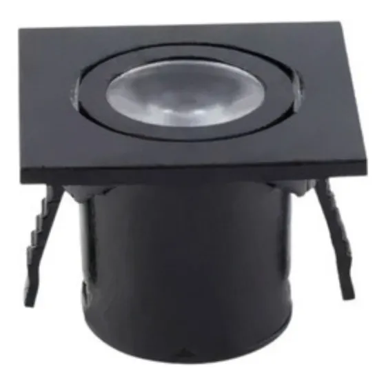 Spot Em Moveis De Embutir Mini Quadrado Led 1w C/2 Unidades 