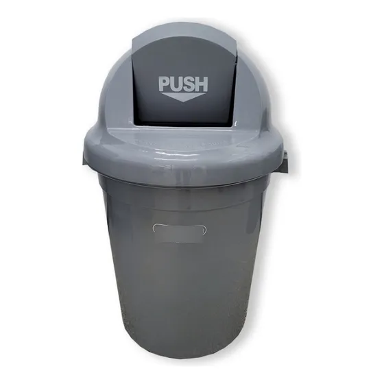 Papelera 80lts Redonda Institucional Simple Solution 