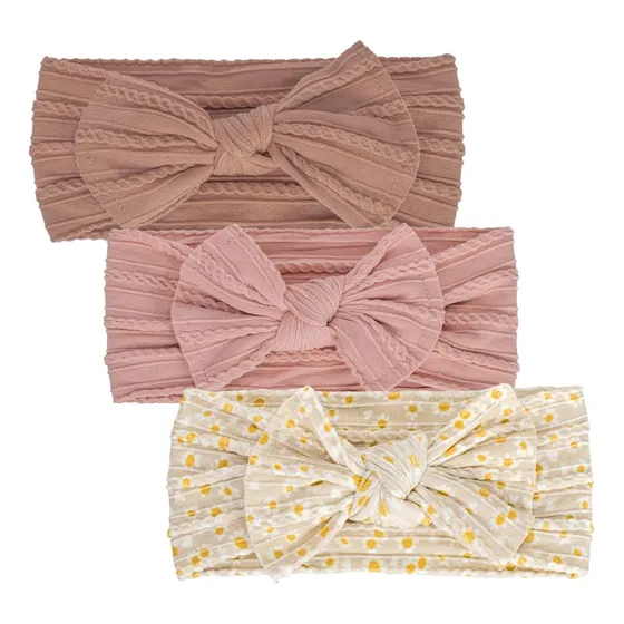 Diadema Hinyboeh Con Lazos Florales Para Niñas Recién Nacida