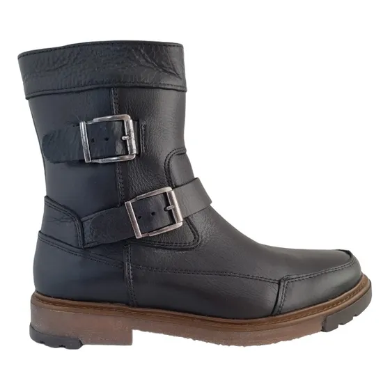 Botín Bota Hombre Vestir Casual Lobo Solo 8949 Piel Negro