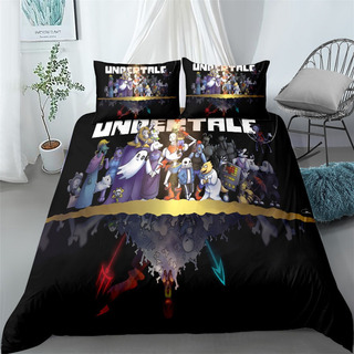 Conjunto De Cama Com Capa De Edredom Undertale, Cama De Conjunto De Cama Com Capa De Edredom Undertale, Cama De
