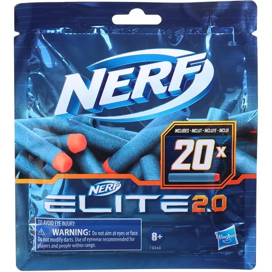 Dardos De Espuma Oficiales Nerf Elite 2.0 Blasters - 20un.