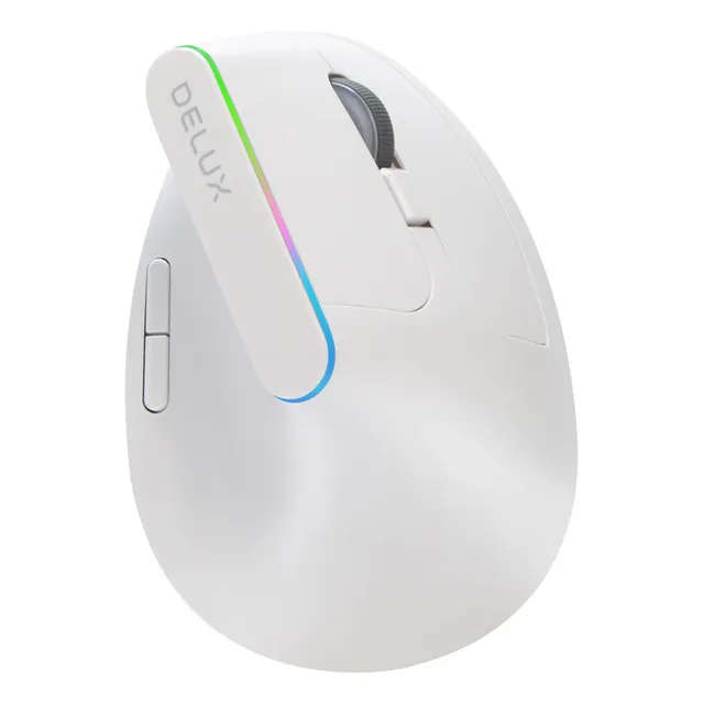 Ratón Vertical Inalámbrico Delux 2.4g, 6 Botones, 1600 Ppp 5