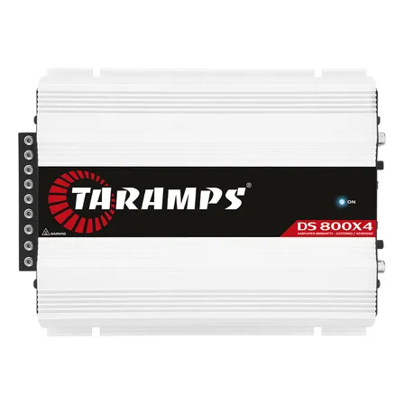 Modulo Amplificador Taramps Ds 800x4 2 Ohms Classe D 4 Canais 800w Rms Potencia Som Automotivo 2x400w Rms 4 Ohms Bridge Entrada Rca Fio Hpf Lpf Full Range Carro Camionete Picapes Suv Caixa Bob Branco