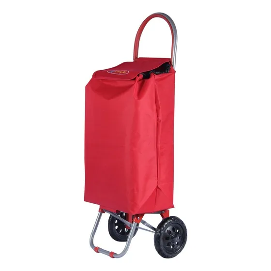 Carrito De Compras Plegable Carry All Adelaida Carro Feria 35 Litros Rojo
