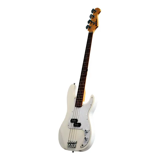 Bajo Eléctrico Newen Pr Cuerpo Lenga Maciza Patagónica 4c Orientación De La Mano Diestro Cantidad De Cuerdas 4 Color Blanco