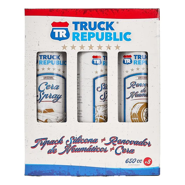 Tripack Silicona + Renovador De Neumáticos + Cera 650cc