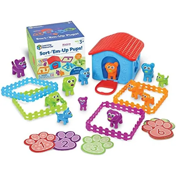 Learning Resources Sort-'em-up Pups, Sort-'em-up Pups, Sort-