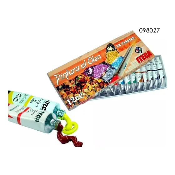Iteca Pintura Al Oleo 14 Colores Tubo 12 Cc (1 Cajita)