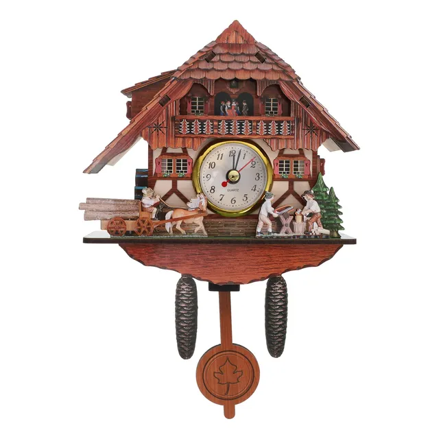 Garneck Reloj Pared Tradicional Madera Casa Despertador Para