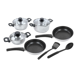 Batería De Cocina Acero Inoxidable Tramontina 32300/409 10pz Batería De Cocina Acero Inoxidable Tramontina 32300/409 10pz