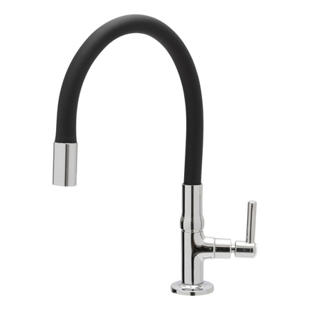 Torneira Para Pia De Cozinha Bancada Mesa Flexível Metal Emborrachado Silicone Preto Acionamento 1/4 De Volta Torneira Para Pia De Cozinha Bancada Mesa Flexível Metal Emborrachado Silicone Preto Acionamento 1/4 De Volta
