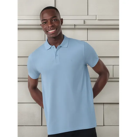 Camiseta Tipo Polo Para Hombre Azul Spencer Totto