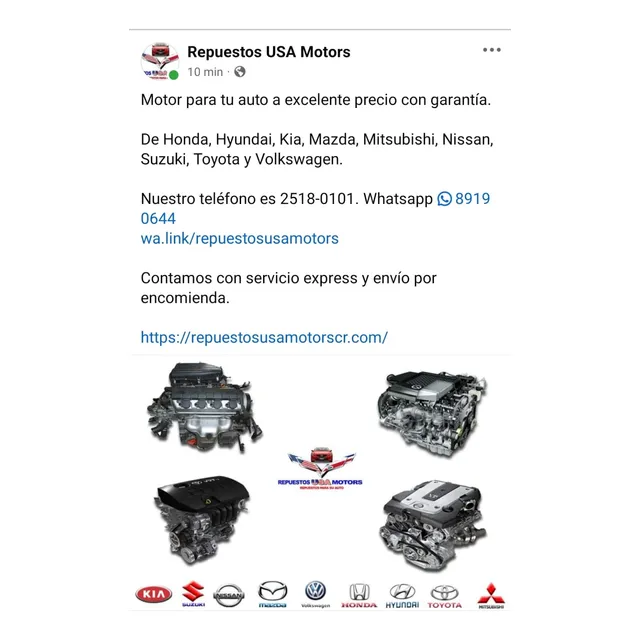 Motor Para Tu Auto A Excelente Precio Con Garantía.