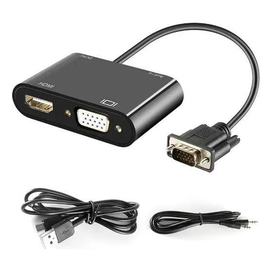 Cabo Adaptador Vga Para Hdmi Vga Video 1080p - Windows 7 8 1
