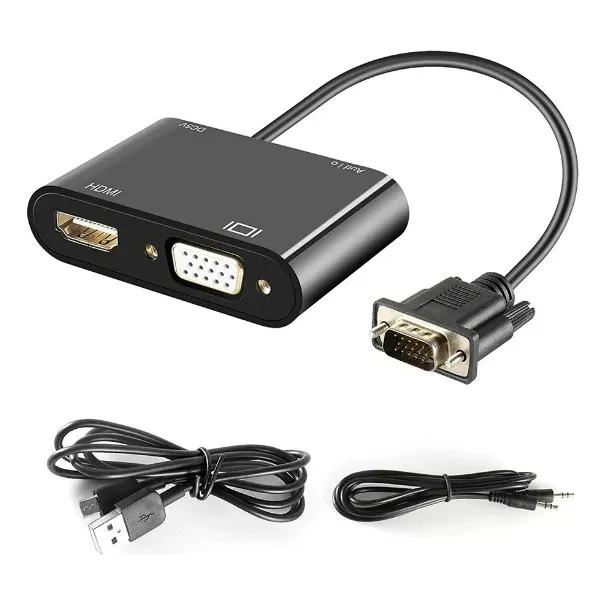 Cabo Adaptador Vga Para Hdmi Vga Video 1080p - Windows 7 8 1
