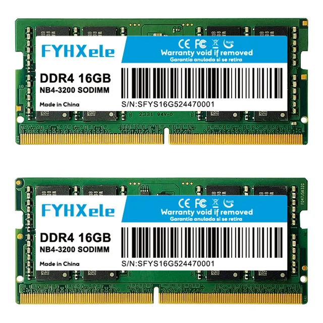 Memoria Ram Gamer Color Verde Fyhxele Ddr4-16gb-3200mhz-nb