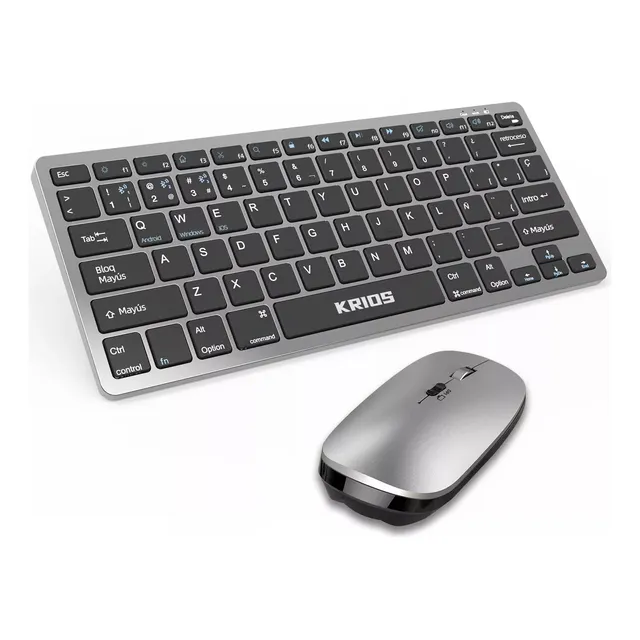 Teclado Y Mouse Krios Español Inalámbrico Bluetooth Recargab