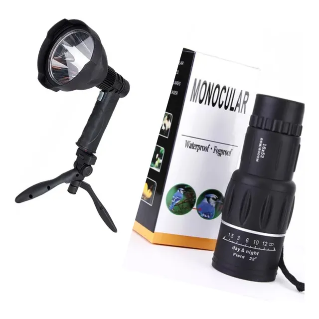 Foco Con Tripode Tipo Mulita 10w + Monocular 16x52 De Regalo