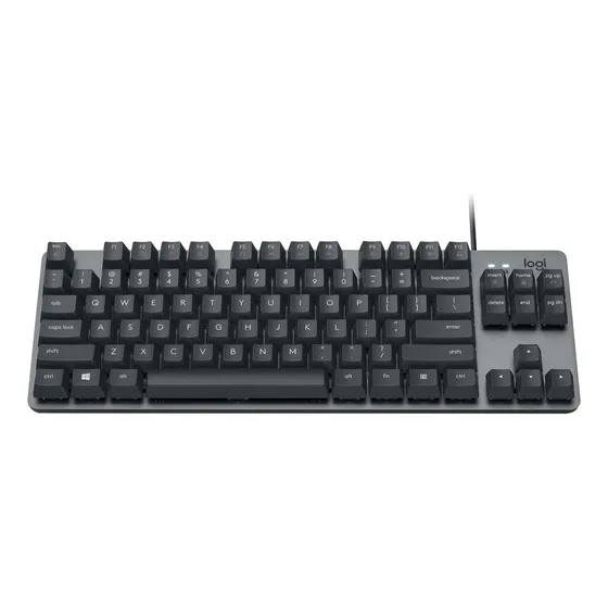 Teclado com Fio Inglês K835 TKL Alumínio e Switches Red Linear Preto Logitech QWERTY