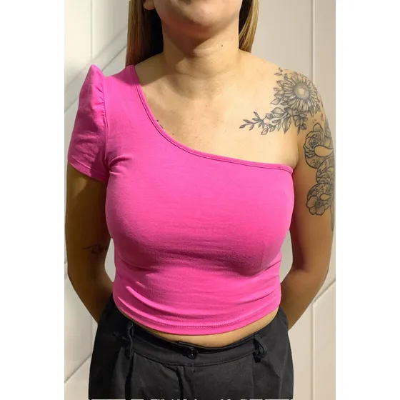 Remera Mujer Manga Princesa Algodón Hombro Descubierto Dama