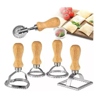 O Kit De 5 Cortadores Para Estampillas De Ravioles O Kit De 5 Cortadores Para Estampillas De Ravioles