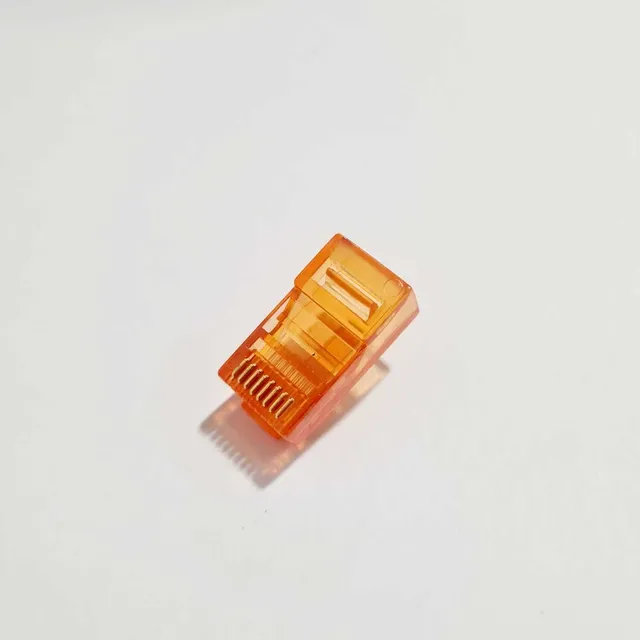 25 X Pino Rj45 8x8 Para Rede Local Cat5 Laranja 30.033.11lj