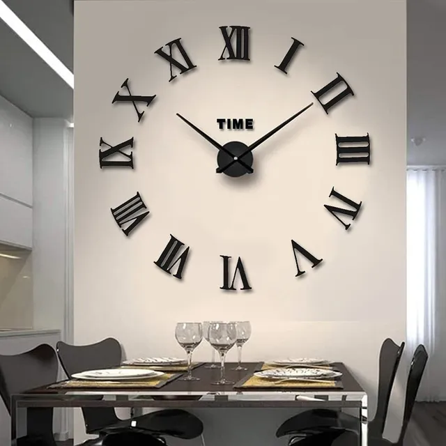 Biramba Reloj Pared Marco Espejo Superficie 3d Diseño Para