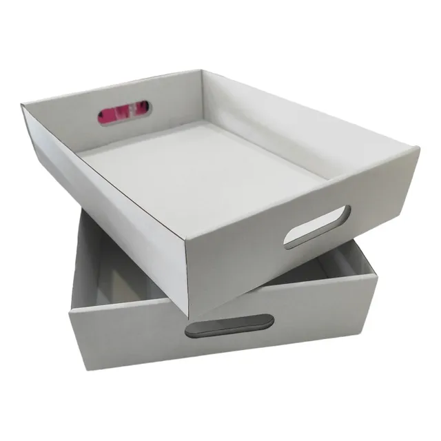 Bandeja Autoarmable Blanca 35x25x7cms / 25 Unidades