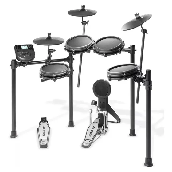Alesis Bateria Eletrônica Nitro Mesh 300 Sons Kick Pedal 