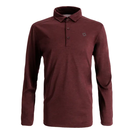 Polera Manga Larga Deportiva Lava Polo Hombre Burdeo Doite