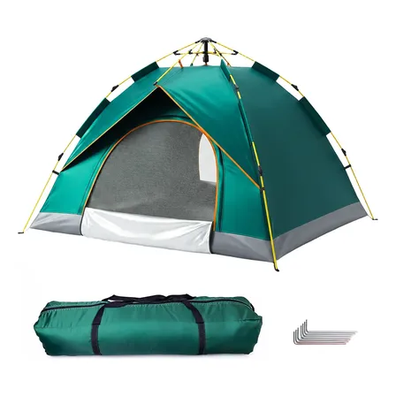 Tenda De Acampamento Verde, Fácil De Montar Verde-musgo