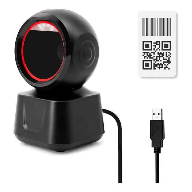 Lector De Códigos De Barras Omnidireccional 1d/2d/qr Con Usb