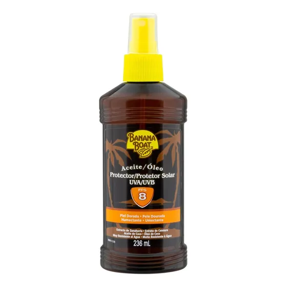 Bronzeador Óleo Spray FPS 8 Frasco 236ml banana boat verão