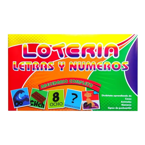 Juego De Mesa Didáctico Lotería Letras Y Números Para Niños