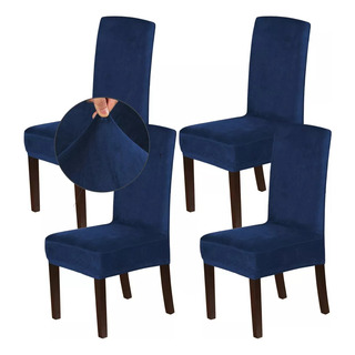 Wpd Funda Elástica De Terciopelo Para Silla Cubesilla, 4 Wpd Funda Elástica De Terciopelo Para Silla Cubesilla, 4