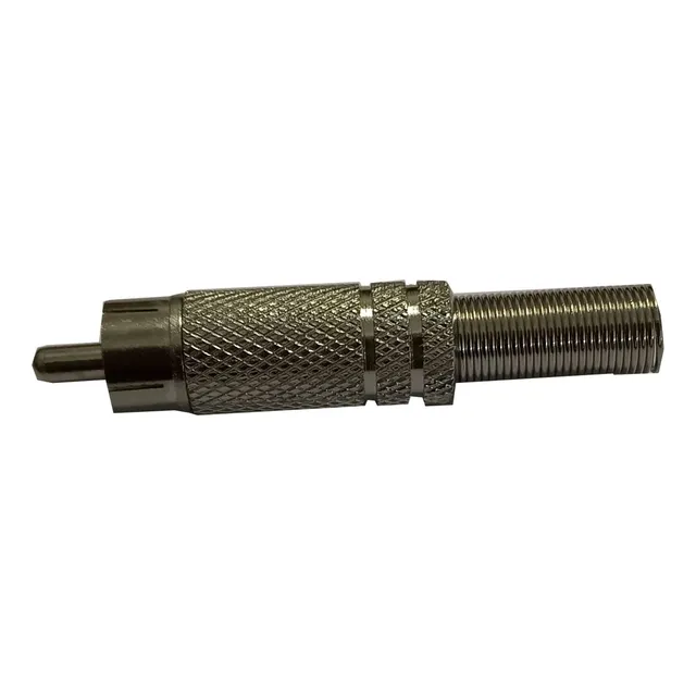 Pack 7 Fichas Conector Rca Plug Metálico Con Resorte