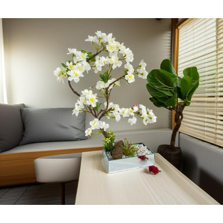 Mini Arvore Artificial Bonsai De Pessegueiro Rosa Ou Branco Mini Arvore Artificial Bonsai De Pessegueiro Rosa Ou Branco
