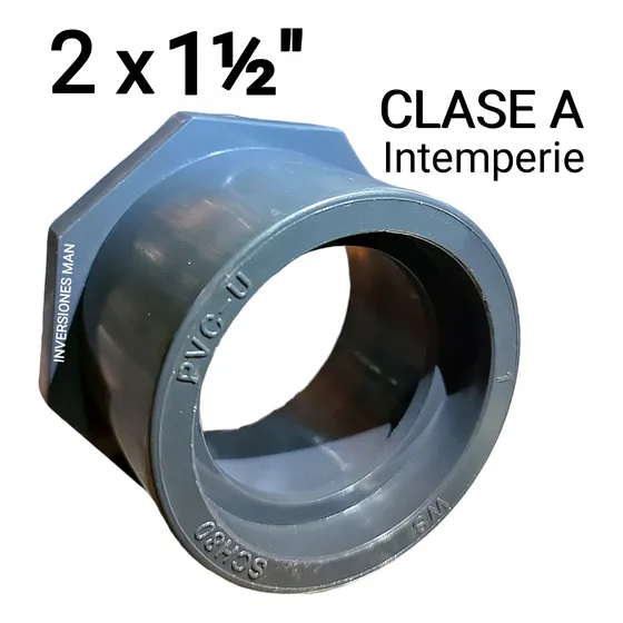 Kit 2 Reducción Bushing 2 X 1 1/2 Pega Clase A Intemperie 