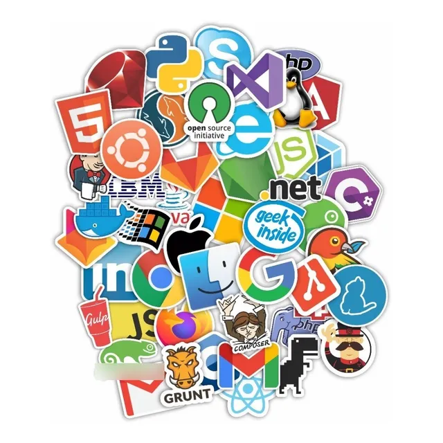 Adesivos Notebook Geek Nerd Sticker Retro 49 Pçs 6x6