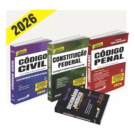 Constituição Federal Cf 88 + Código Civil + Código Penal + Dicionário Jurídico Mini