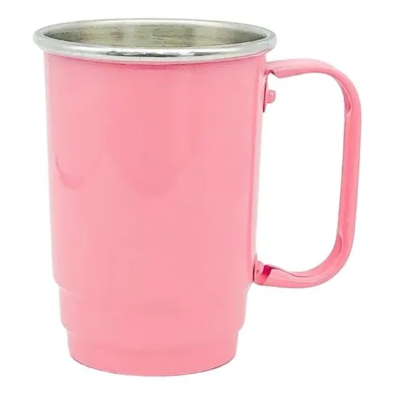 90 Caneca Borda Polida 350ml Colorida Aluminio Choop Cerveja