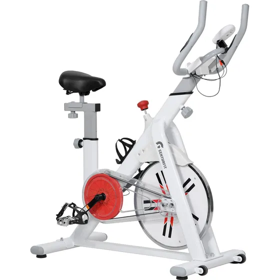 Bicicleta Estatica Fija Spinning 8kg Ejercicio Cardio Blanco