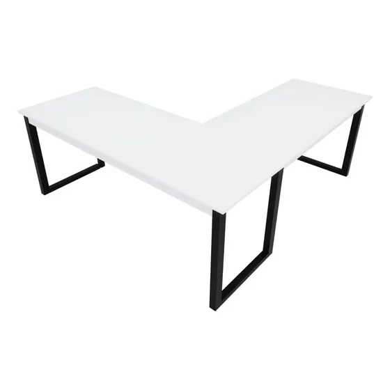 Mesa Em L De Jantar Branca Cozinha 150x150 Pé Pinus 
