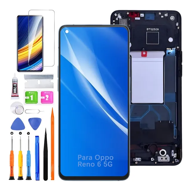 Pantalla Para Oppo Reno 6 5g Peqm00 Display Con Marco Incell